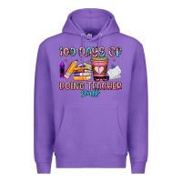 Purple 100 days of doing teacher stuff Premium Hoodie - Artiststas