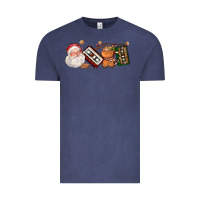 Vintage Denim coffee cup santa cassette cookie Vintage Tee - FaDigitalArtStudio