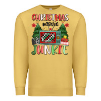 Antique Gold Christmas movie junkie Premium Sweatshirt - MaliasSmallBusiness