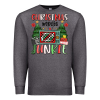 Charcoal Heather Christmas movie junkie Premium Sweatshirt - MaliasSmallBusiness