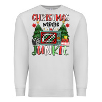 Dove Grey Christmas movie junkie Premium Sweatshirt - MaliasSmallBusiness
