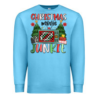 Ocean Blue Christmas movie junkie Premium Sweatshirt - MaliasSmallBusiness