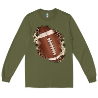 Army Green football cowhide leopard patch Long Sleeve Tee - JahusDesignShop