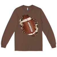 Chestnut football cowhide leopard patch Long Sleeve Tee - JahusDesignShop