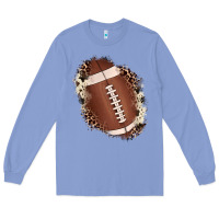 Colony Blue football cowhide leopard patch Long Sleeve Tee - JahusDesignShop