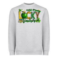 Heather Grey St. Patrick's Day one lucky teacher Heavyweight Sweatshirt - Neo Western