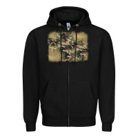 Black camouflage glitter background Zipper Hoodie - Jasminsmagicworld