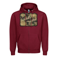 Burgundy camouflage glitter background Zipper Hoodie - Jasminsmagicworld