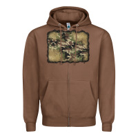 Chestnut camouflage glitter background Zipper Hoodie - Jasminsmagicworld