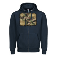 Navy camouflage glitter background Zipper Hoodie - Jasminsmagicworld