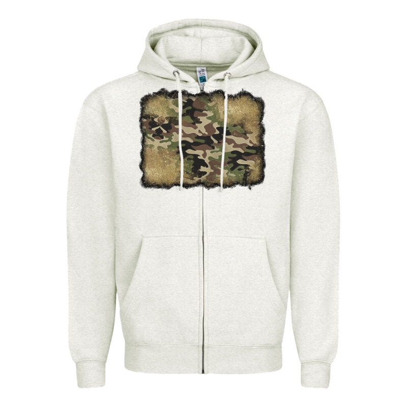Camouflage Glitter Background Zipper Hoodie by Jasminsmagicworld | Teevron