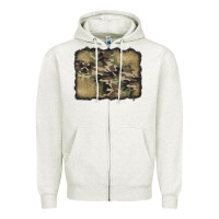 Oatmeal Heather camouflage glitter background Zipper Hoodie - Jasminsmagicworld