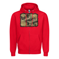 Red camouflage glitter background Zipper Hoodie - Jasminsmagicworld