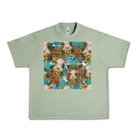 Oil Green charolais cow and sunflowers seamless pattern Urban Heavy Tee - HRA Design Shop