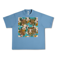 Pebble Blue charolais cow and sunflowers seamless pattern Urban Heavy Tee - HRA Design Shop