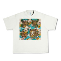 Pistachio charolais cow and sunflowers seamless pattern Urban Heavy Tee - HRA Design Shop