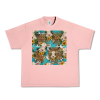 Salmon charolais cow and sunflowers seamless pattern Urban Heavy Tee - HRA Design Shop