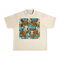 Sandshell charolais cow and sunflowers seamless pattern Urban Heavy Tee - HRA Design Shop