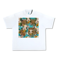 White charolais cow and sunflowers seamless pattern Urban Heavy Tee - HRA Design Shop