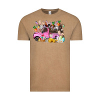 Vintage Coffee easter day farm animals truck Vintage Tee - RacoonDesign