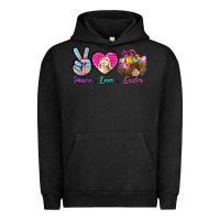 Pigment Black Peace love Easter Urban Hoodie - NancyCooperArtShop