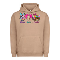 Pigment Burro Peace love Easter Urban Hoodie - NancyCooperArtShop