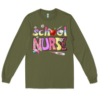 Army Green school nurse Long Sleeve Tee - BundleAndBundleShop