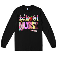 Black school nurse Long Sleeve Tee - BundleAndBundleShop