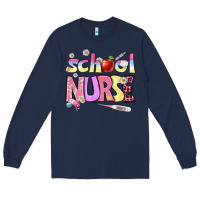 Navy school nurse Long Sleeve Tee - BundleAndBundleShop