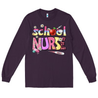 Plum school nurse Long Sleeve Tee - BundleAndBundleShop