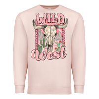 Pale Pink wild west Premium Sweatshirt - MaliasSmallBusiness