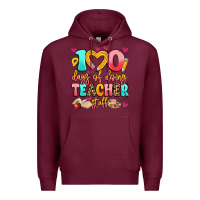Burgundy 100 days of doing teacher stuff Premium Hoodie - Artiststas
