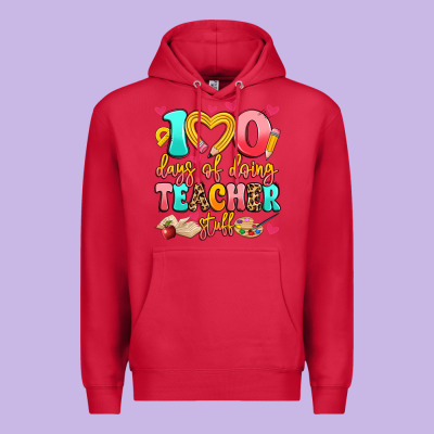 100 Days Of Doing Teacher Stuff Premium Hoodie Designed By Artiststas