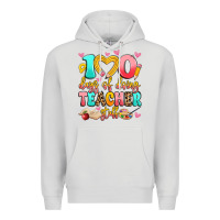 Dove Grey 100 days of doing teacher stuff Premium Hoodie - Artiststas