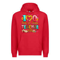 Red 100 days of doing teacher stuff Premium Hoodie - Artiststas