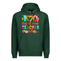 Sports Green 100 days of doing teacher stuff Premium Hoodie - Artiststas