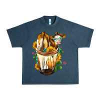 Midnight Navy simmental cow bobba cup Urban Heavy Tee - FaDigitalArtStudio