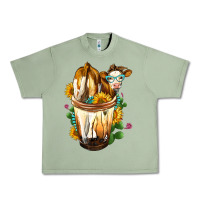 Oil Green simmental cow bobba cup Urban Heavy Tee - FaDigitalArtStudio
