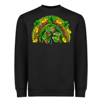 Black St. Patrick's Day rainbow Heavyweight Sweatshirt - Neo Western