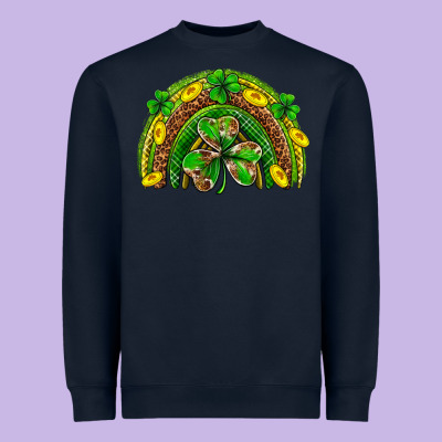 St. Patrick's Day Rainbow Heavyweight Sweatshirt Designed By Neo Western