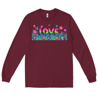 Burgundy lgbt love with hearts and stars Long Sleeve Tee - AdoDesignShop