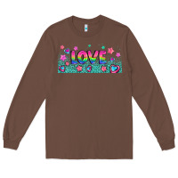 Chestnut lgbt love with hearts and stars Long Sleeve Tee - AdoDesignShop