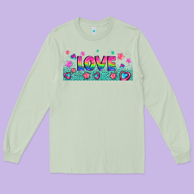 Lgbt Love With Hearts And Stars Long Sleeve Tee Designed By Adodesignshop