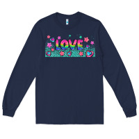 Navy lgbt love with hearts and stars Long Sleeve Tee - AdoDesignShop