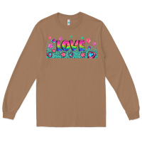 Toasted Coconut lgbt love with hearts and stars Long Sleeve Tee - AdoDesignShop