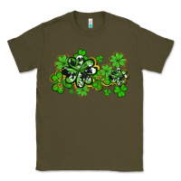Army Green cowhide and leopard shamrocks Classic Tee - AdoDesignShop