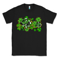 Black cowhide and leopard shamrocks Classic Tee - AdoDesignShop