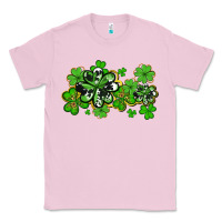 Bubblegum Pink cowhide and leopard shamrocks Classic Tee - AdoDesignShop
