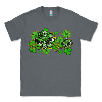 Charcoal Heather cowhide and leopard shamrocks Classic Tee - AdoDesignShop