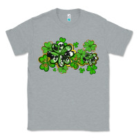 Heather Grey cowhide and leopard shamrocks Classic Tee - AdoDesignShop